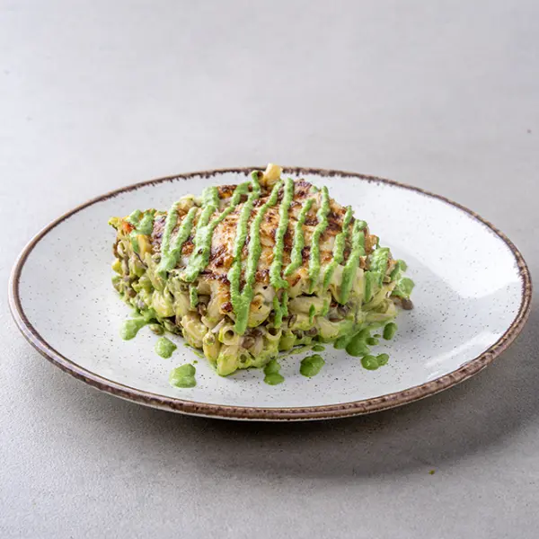Macaroni & Vegetable Casserole with Basil Cream